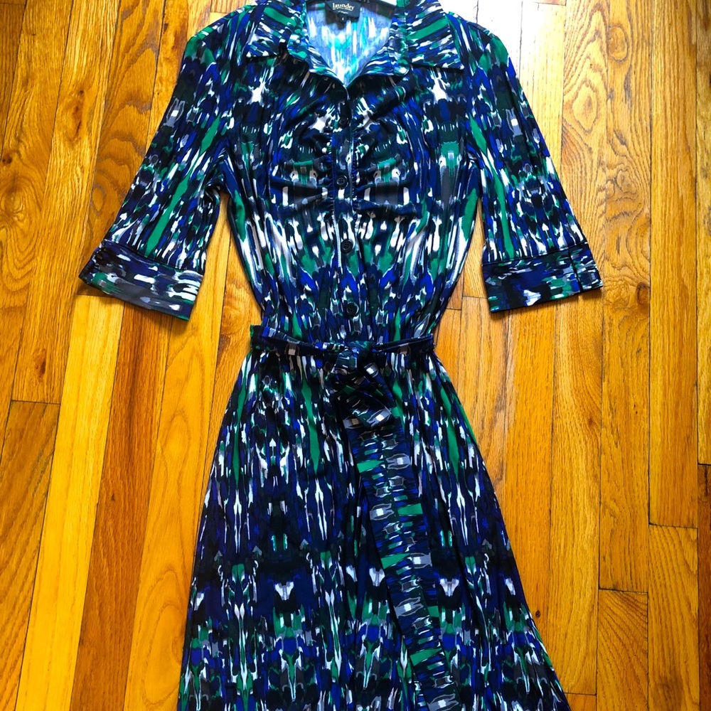 Laundry printed wrap dress/ very DFL like US 6